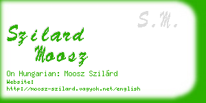 szilard moosz business card